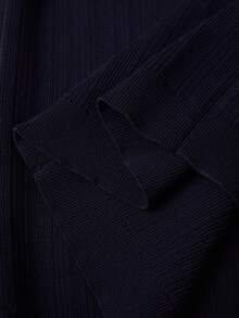 MOTF PREMIUM CONTRAST BINDING FITTED SHORT KNIT SWEATER DRESS, SPRING/SUMMER - Navy Blue - View 8