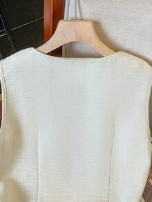 GlowEve Women's Summer Casual Commuting Vest And Shorts 2 Pieces Set - Apricot - View 6