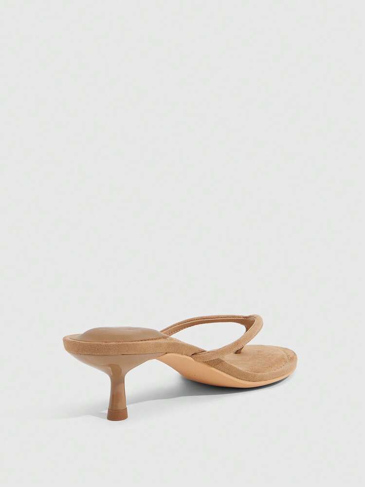 CUCCOO SZL Women Shoes New Low Heel Round Toe Pinch Feet Elegant, Sweet, Romantic, Leather Women's High Heel Sandals