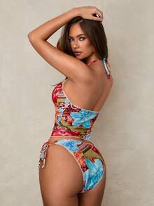 Swim Glamine 甜樱桃格子比基尼套装 - 彩色 - 查看 2