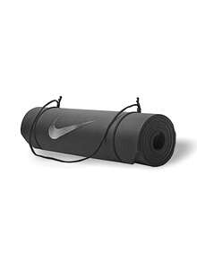 Nike Yoga Mat Non-Slip Lightweight Solid Easy To Clean Versatile Sports Training Unisex Black N.000.0006.010.NS - Black - View 2
