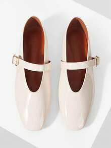 MOTF PREMIUM Giày bệt Mary Jane mũi vuông thoải mái, đa năng dành cho nữ, thích hợp đi làm hàng ngày, dịp lễ năm mới, mùa xuân, lễ Phục sinh và Giáng sinh. - Màu Hồng baby - Xem 2