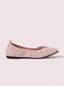 CUCCOO DOLLMOD Women 3D Floral Decor Casual Commuting Fashion Shoes Spring Shoes - Pink - View 8