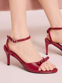 CUCCOO DOLLMOD Sandalias de tacón para mujer - Burdeos - Ver 4