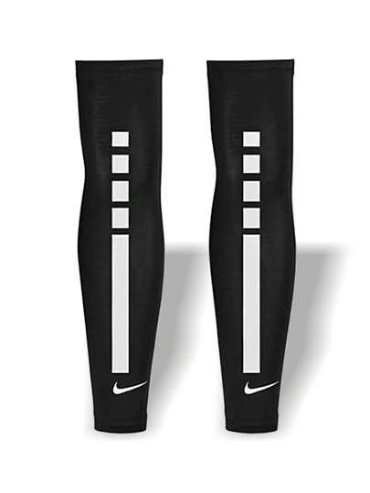 Nike Sports Sleeves Breathable Sweat Absorption Lightweight Solid Good Elasticity Easy To Wash Versatile Outdoor School Unisex Black White N.000.2044.027.