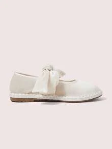 CUCCOO DOLLMOD Giày nữ màu trắng thời trang nhung kiểu Mary Jane mũi tròn đế bằng, thích hợp đi làm, hẹn hò, dự tiệc, mua sắm, đi học, dễ thương, ngọt ngào. - trắng - Xem 9