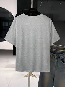 GlowEve 蝴蝶結裝飾設計休閒女款T恤，適合嬌小女性 - 灰色 - 查看 3