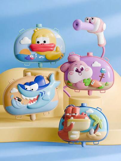 MINKOJA - SELECTS 1 st söt djurryggsäcksvattenpistol, barnvattenspruta med justerbara remmar, sommar utomhusvattenleksak för pojkar och flickor, påsk, påskpresent, barnens dag, poolleksaker, barnleksaker, vattenleksaker, barnsprutpistoler