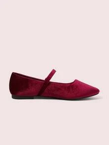 CUCCOO DOLLMOD Zapatos planos versátiles y casuales para ir al trabajo para Navidad - Rojo violeta - Ver 9