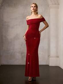 MOTF Soiréza ELEGANT RUCHED RHINESTONE EMBELLISHED FORMAL DRESS, SPRING/SUMMER - Pink - View 5