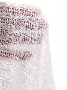 DAZY Women's V-Neck Loose White Cardigan - White - View 3