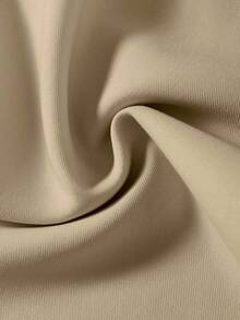 Manfinity Bizformal 男士休闲纯色通勤裤，带口袋，米色，男士高腰裤，男士褶裥西装裤，卡其色正装裤，男士米色裤，男士复古风，适合日常休闲、周末旅行、户外活动、探险旅行、轻松的工作环境或半正式场合，可作为男友/丈夫礼物、周年纪念礼物或结婚礼物。男士褶裥裤，男士正装裤，卡其色裤。 - 卡其色 - 查看 6