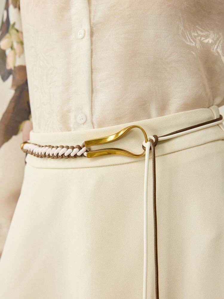 U-SHAPED BUCKLE KNOTTED WAIST BELT
