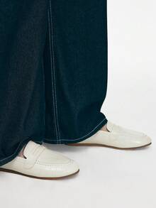 Mnmlis Zapatos planos de suela blanda y puntera redonda con tacón bajo, modelo 2025 para mujer - Beis - Ver 3