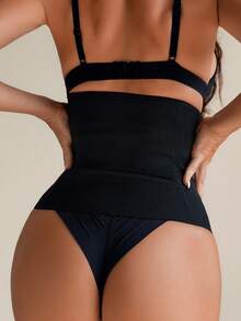 Sirith 女士拉鍊收腰束腰帶 - 黑色 - 查看 2