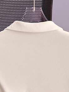 EMERY ROSE 女士休闲纯色褶皱腰V领短袖T恤 - 杏色 - 查看 5