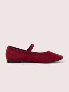 CUCCOO DOLLMOD Women's Casual Versatile Commute Simple Flats For Christmas Spring Shoes - Red. - View 9