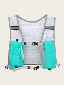 1PC Running Hydration Pack Vest Style Lightweight Backpack Breathable Mesh Material Water Bladder Compatible With Bottle Holder Phone Pocket For Cycling Hiking Marathon Outdoor Sports Travel Camping Festival - Multicolor - View 7