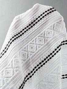 Manfinity Homme 男士条纹撞色蕾丝圆领休闲短袖T恤 - 彩色 - 查看 5