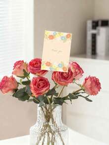 Wedding And Valentine's Day Card Holder, Heart-Shaped Table Decoration, Suitable For Bouquet Arrangement And Party Decoration - Love Bouquet Card - View 2