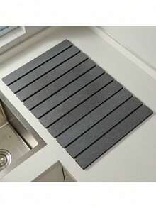 Tấm lót thoát nước tự làm sạch gấp gọn 1 mảnh cho mặt bàn bếp, làm từ đất tảo cát, nhanh khô, thấm hút, chống trượt và cách nhiệt, hình vuông, dùng làm đế lót ly và tấm chắn nước bắn cho mặt bàn phòng tắm. - Nhiều màu - Xem 9