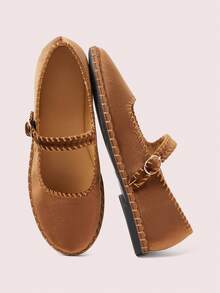 CUCCOO DOLLMOD Giày bệt nữ cổ điển màu nâu nhung, quai đơn, thích hợp cho mùa xuân. - - 13 màu nâu. - Xem 2