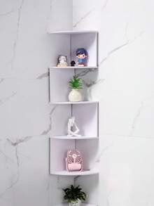 1pc Multi-Tier Corner Shelf, Floating Corner Shelf, Corner Rack, Wall Corner Storage Rack, Bedroom Wall-Mounted Bookshelf, Kitchen Triangular Corner Storage & Decor Rack, Easy To Assemble Multi-Layer Wall-Mounted Shelving Unit For Bedroom, Bathroom, Kitchen, Office, Living Room, Bookshelf - Multicolor - View 10