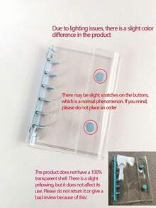 A7 透明便携式文件夹，采用双按扣设计，可存储精美照片，可用作相册，省钱，文具，笔记本，贴纸书，办公用品，学校用品，返校 - 彩色 - 查看 25