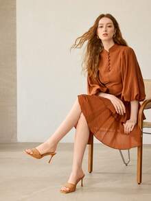 MOTF WOMEN HEELED SANDALS - Brown - View 3