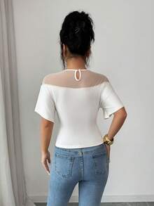 Elenzga Elegant, Fashionable And Stylish Summer T-Shirt For Women - Apricot - View 2