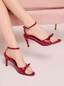 CUCCOO DOLLMOD Sandalias de tacón para mujer - Burdeos - Ver 3
