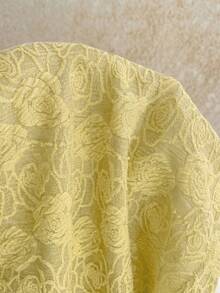 Soleia Camiseta de punto blanca con textura y ajuste ceñido con escote halter para vacaciones de mujer - Amarillo - Ver 7