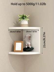 1pc Multi-Tier Corner Shelf, Floating Corner Shelf, Corner Rack, Wall Corner Storage Rack, Bedroom Wall-Mounted Bookshelf, Kitchen Triangular Corner Storage & Decor Rack, Easy To Assemble Multi-Layer Wall-Mounted Shelving Unit For Bedroom, Bathroom, Kitchen, Office, Living Room, Bookshelf - Multicolor - View 7