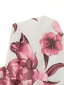 Ellevyn Đầm dự tiệc mini 2 trong 1 in hoa thanh lịch dành cho nữ, có phần eo thắt gọn. - Hồng - Xem 7