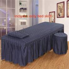 美容院床单 沙龙加厚床垫 美容床裙 带面部开口的床罩 身体按摩SPA床罩 - 彩色 - 查看 8