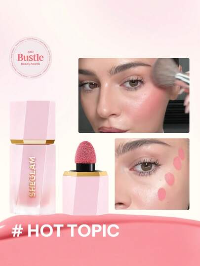 SHEGLAM Color Bloom 液體腮紅-熱門液體腮紅液體防水持久高色素不褪色自然持久光澤輕盈臉部彩妝 品牌 美容 化妝 化妝品 適合女性與女孩 完美搭配冬季春季 Y2K 時尚 流行 生日 情人節禮物 假期 派對準備就緒 最佳顏色