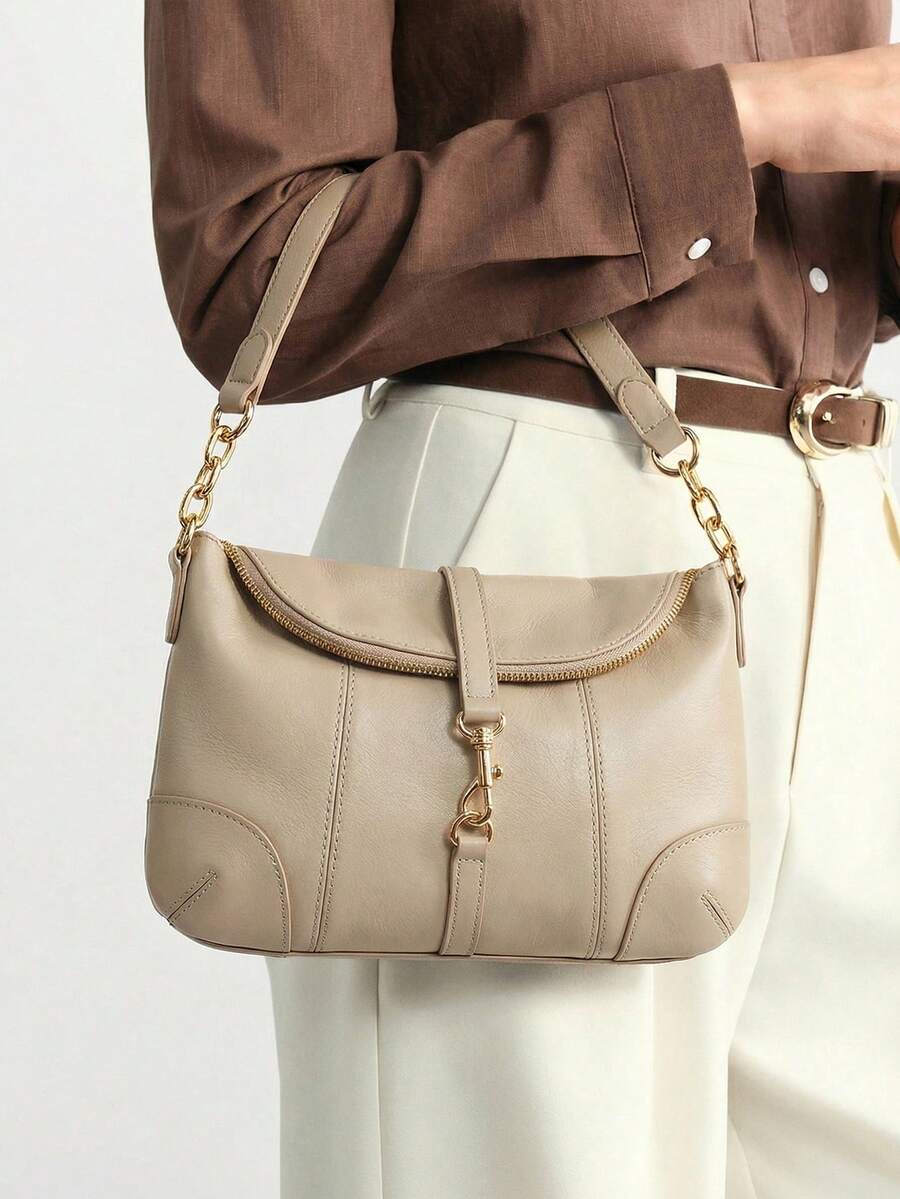 Bolso de hombro HOBO para mujer, bolso de mano versátil y de moda para el transporte - Beis - Ver 1