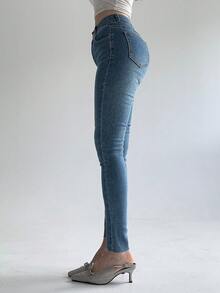 DAZY Skinny Distressed Slim Fit Women Jeans - Blue - View 6