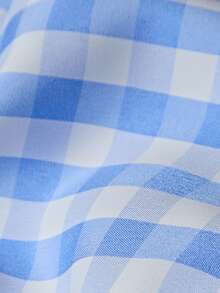 Olithes Spring/Summer Women's Plaid Vacation Skirt - Blue - View 3