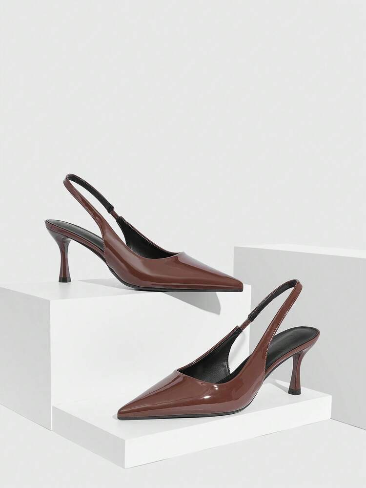 CUCCOO SZL Women's Pointed Toe Buckle Design Fashionable High Heels, Versatile For Daily Wear