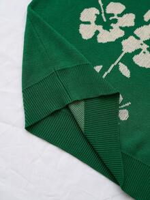 Manfinity CityGents 男士夏季休闲度假印花V领毛衣背心 - 綠色 - 查看 7