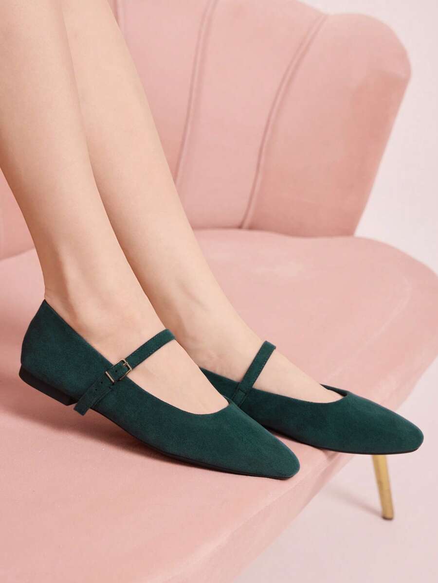 CUCCOO DOLLMOD Sepatu Flat Wanita Kasual Serbaguna untuk Perjalanan Sehari-hari, Cocok untuk Natal dan Musim Semi. - Hijau. - View 1