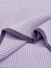 Activina Women's Casual Versatile Round Neck Long Sleeve Knit Sweater For Daily Wear - Purple - View 9