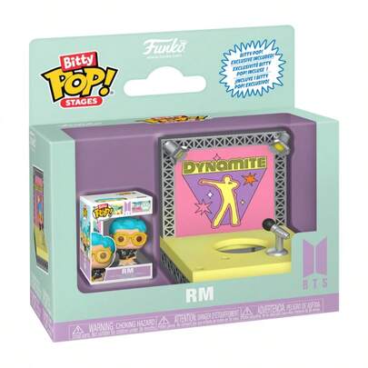  Funko Bitty Pop Stages BTS RM Dynamite Edition Mini Vinyl Figure With Display Stage Collectible Model Desk Decor Gift