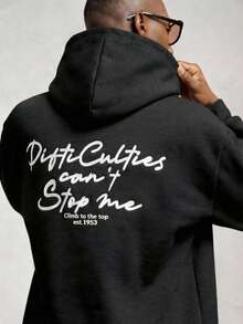 AKNOTIC Business Casual Áo len nam dáng rộng, có mũ, thích hợp cho mùa thu/đông. - màu đen - Xem 5