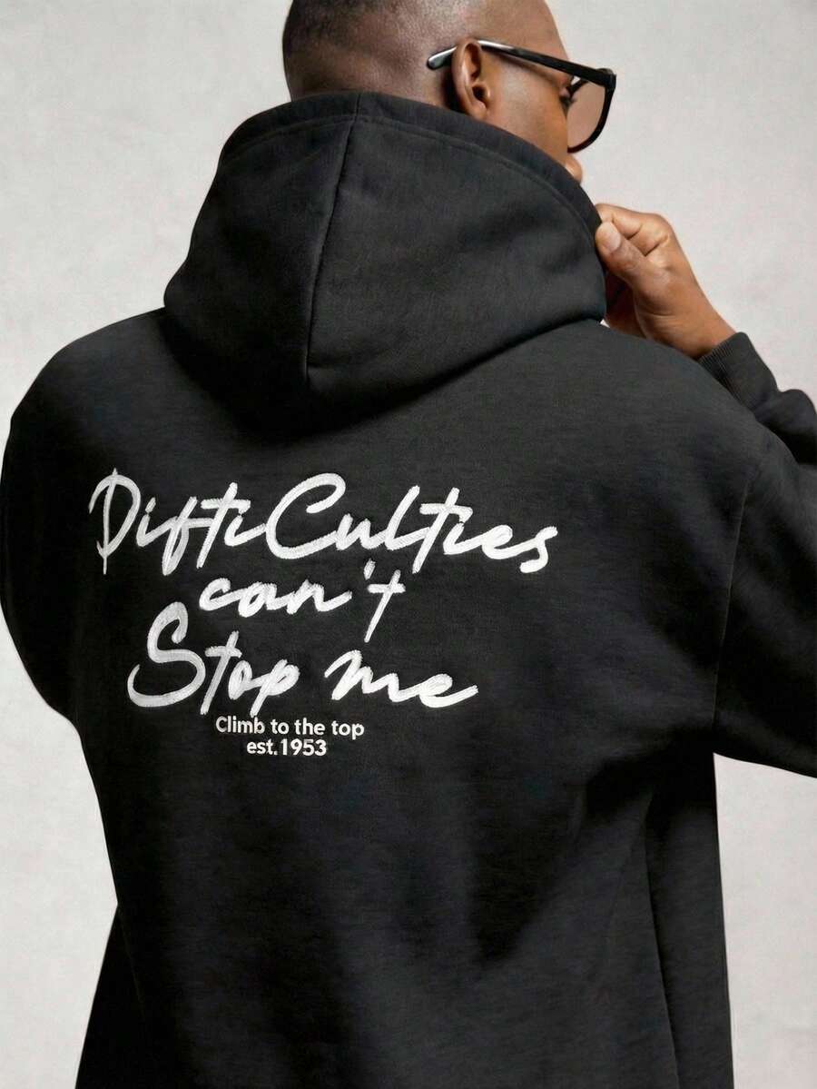 AKNOTIC Business Casual Men's Knit Loose Casual Hooded Sweater, Suitable For Autumn/Winter