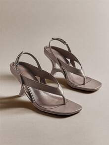 Hauture Women Strapped Everyday Chic Casual Elegant High Heeled Sandals - Mocha Brown - View 4