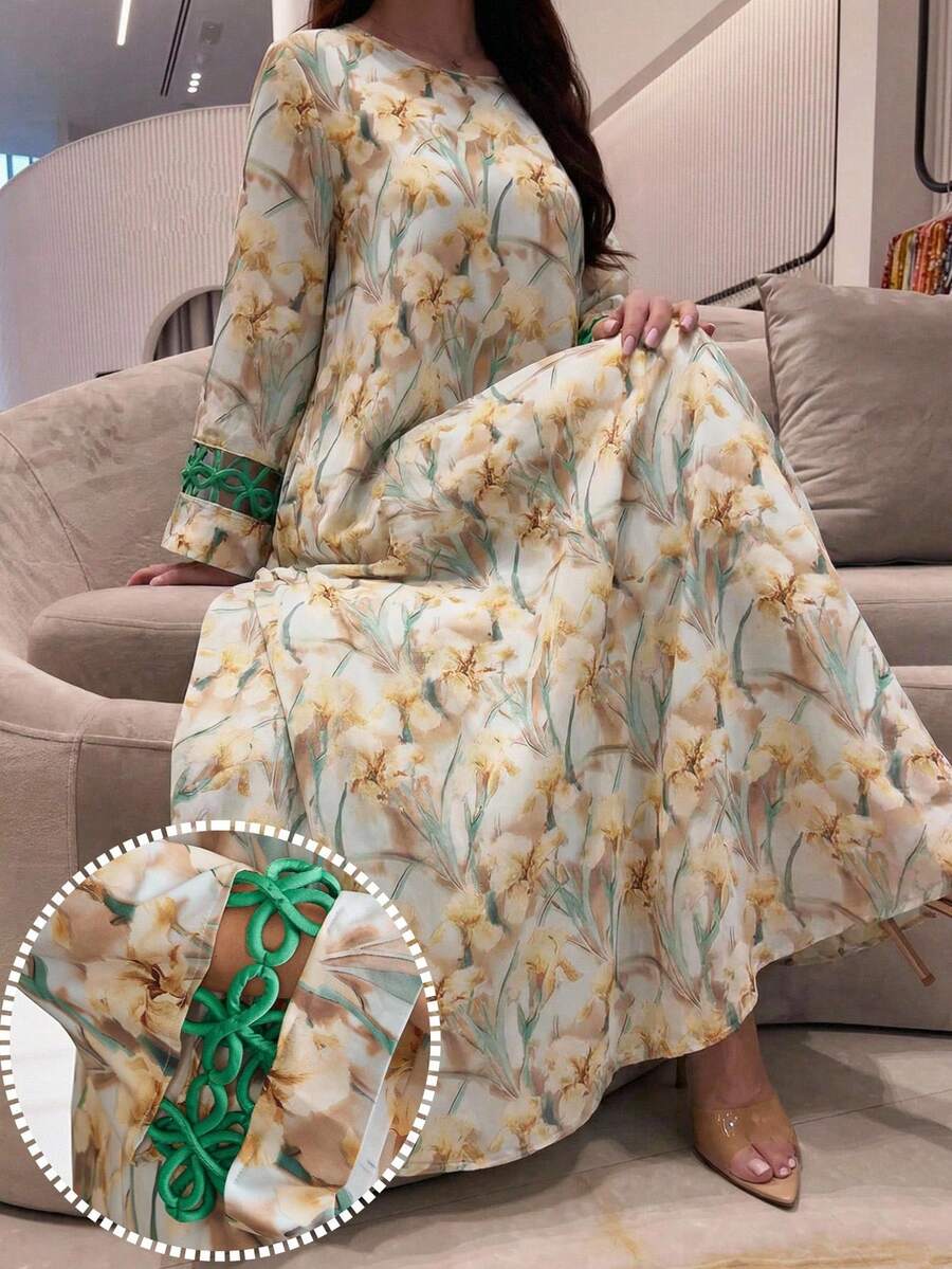 Yasmyna Vestido casual de fiesta de vacaciones con estampado floral para mujer - Multicolor - Ver 1