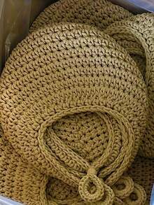 1PC Bohemian Woven Teardrop Wall Hanging Basket Storage For Kitchen Fruits Vegetables Home Decor Organizer Plant Holder Farmhouse Style - Khaki - View 6