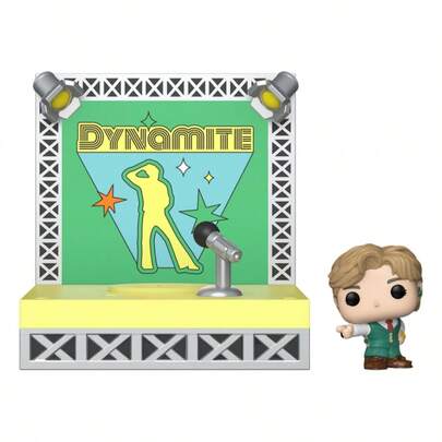  Funko Bitty Pop Stages BTS V Dynamite版迷你乙烯基人偶带展示舞台收藏模型桌面装饰礼品